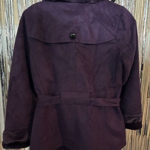 Isaac Mizrahi Suede Purple Jacket